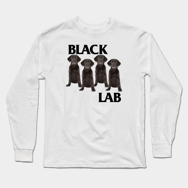 Black Lab Long Sleeve T-Shirt by dann